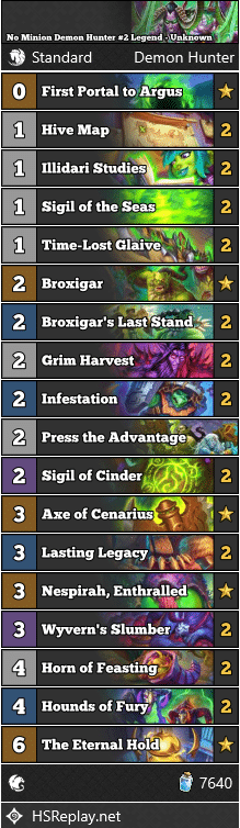 No Minion Demon Hunter #2 Legend - Unknown