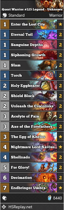 Quest Warrior #125 Legend - Unknown