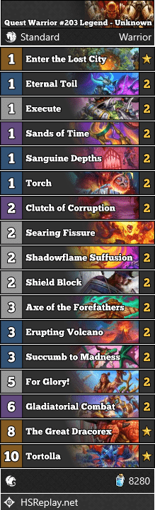 Quest Warrior #203 Legend - Unknown