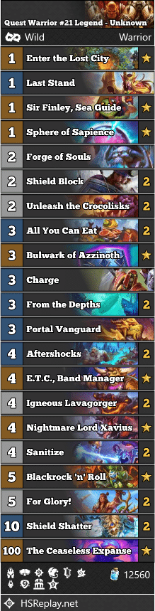 Quest Warrior #21 Legend - Unknown