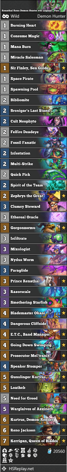 Renathal Reno Demon Hunter #41 Legend - Pers