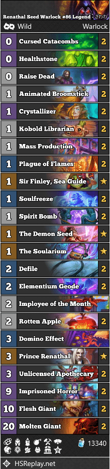 Renathal Seed Warlock #86 Legend - ざわわ