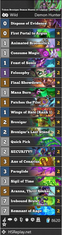 Token Broxigar Demon Hunter #1 Legend - QliPhort