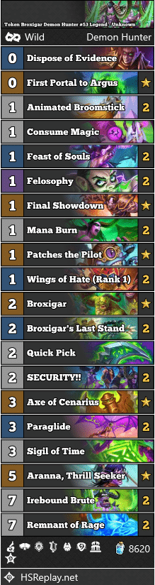 Token Broxigar Demon Hunter #53 Legend - Unknown