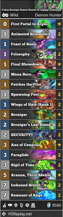 Token Broxigar Demon Hunter #6 Legend - Unknown