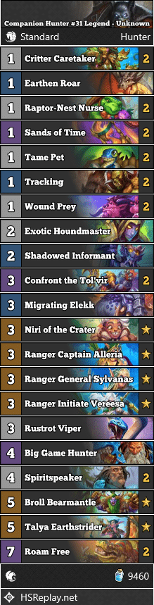 Companion Hunter #31 Legend - Unknown
