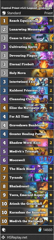 Control Priest #123 Legend - Unknown