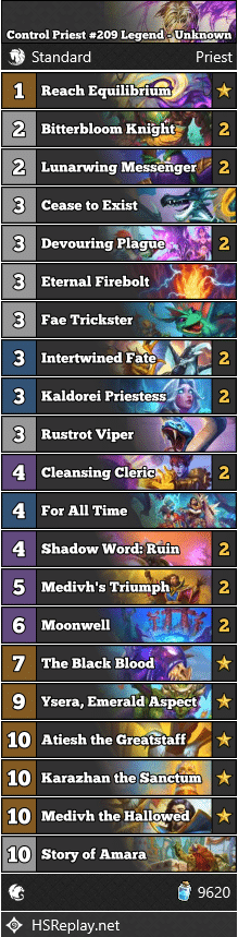 Control Priest #209 Legend - Unknown