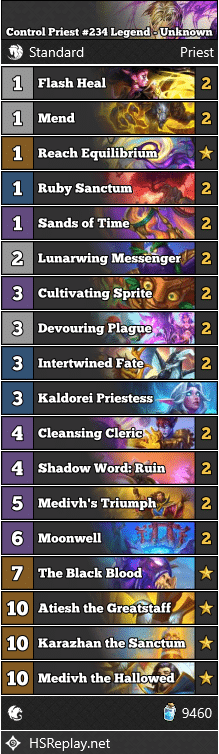 Control Priest #234 Legend - Unknown