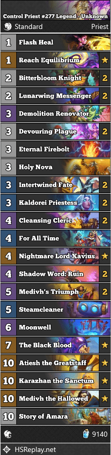 Control Priest #277 Legend - Unknown