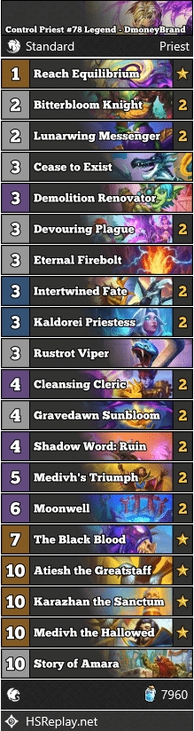 Control Priest #78 Legend - DmoneyBrand