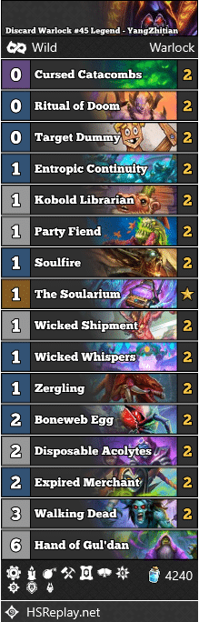 Discard Warlock #45 Legend - YangZhitian