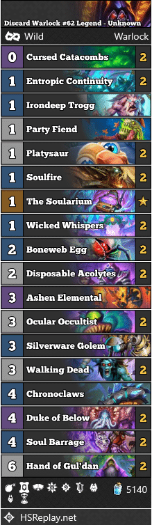 Discard Warlock #62 Legend - Unknown