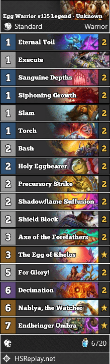 Egg Warrior #135 Legend - Unknown