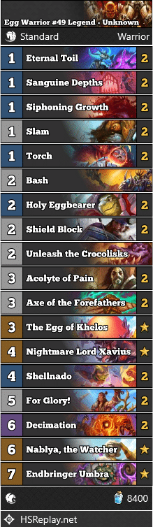 Egg Warrior #49 Legend - Unknown