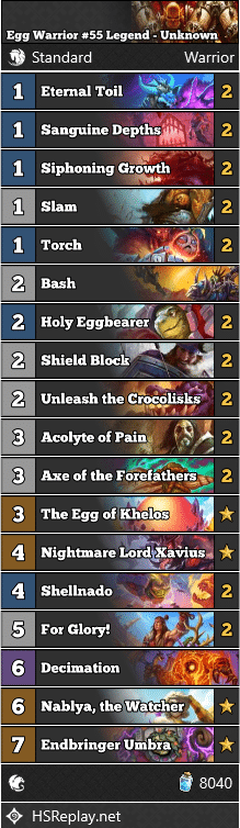 Egg Warrior #55 Legend - Unknown
