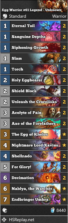 Egg Warrior #61 Legend - Unknown