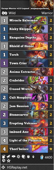 Enrage Warrior #233 Legend - magmaragerdecks