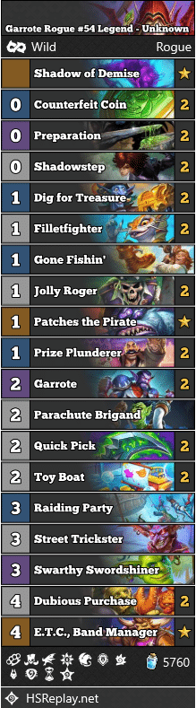 Garrote Rogue #54 Legend - Unknown
