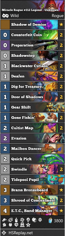 Miracle Rogue #112 Legend - Unknown