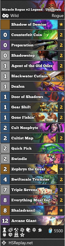Miracle Rogue #2 Legend - Unknown