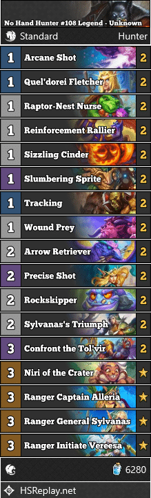 No Hand Hunter #108 Legend - Unknown