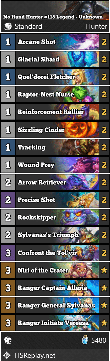 No Hand Hunter #118 Legend - Unknown