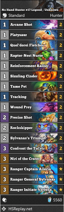 No Hand Hunter #17 Legend - Unknown