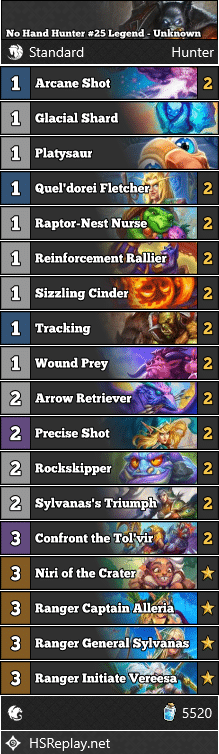 No Hand Hunter #25 Legend - Unknown