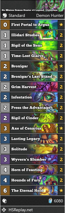 No Minion Demon Hunter #5 Legend - Unknown