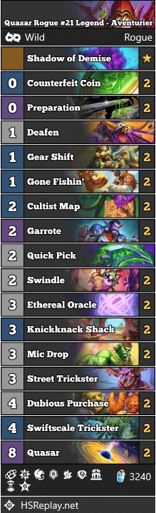 Quasar Rogue #21 Legend - Aventurier