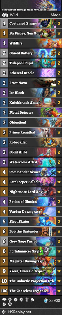 Renathal Orb Hostage Mage #89 Legend - Simmse