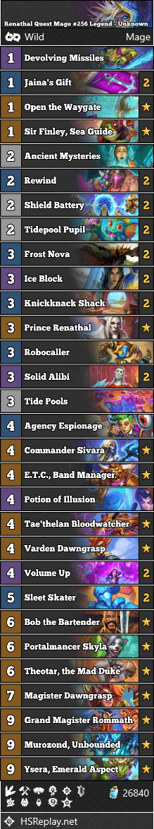 Renathal Quest Mage #256 Legend - Unknown