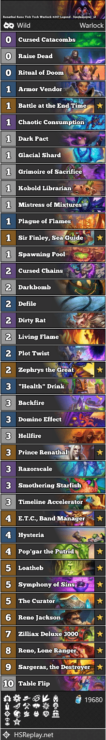Renathal Reno Tick Tock Warlock #247 Legend - fundamental_of