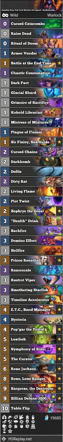 Renathal Reno Tick Tock Warlock #48 Legend - NealBxforeMe