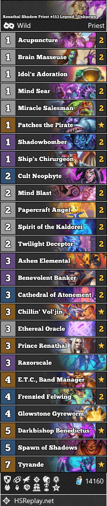 Renathal Shadow Priest #153 Legend - Unknown