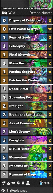 Token Broxigar Demon Hunter #1 Legend - Unknown