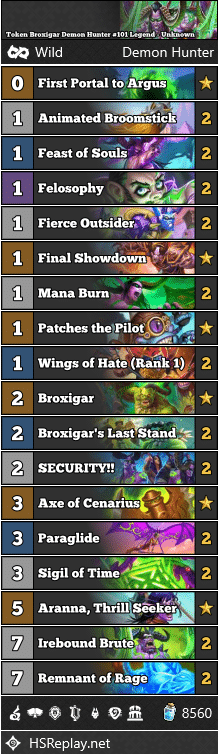 Token Broxigar Demon Hunter #101 Legend - Unknown