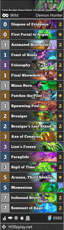 Token Broxigar Demon Hunter #18 Legend - Unknown