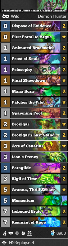 Token Broxigar Demon Hunter #3 Legend - MWildhs