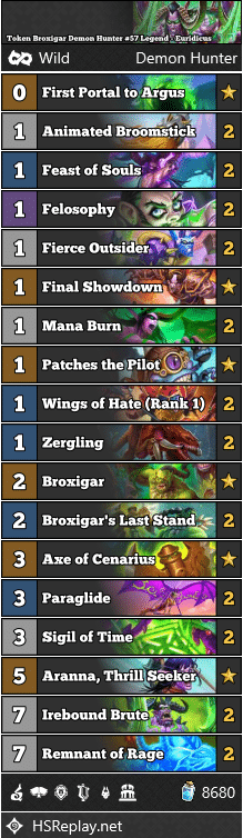 Token Broxigar Demon Hunter #57 Legend - Euridicus