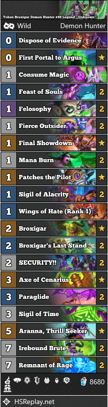 Token Broxigar Demon Hunter #98 Legend - Unknown
