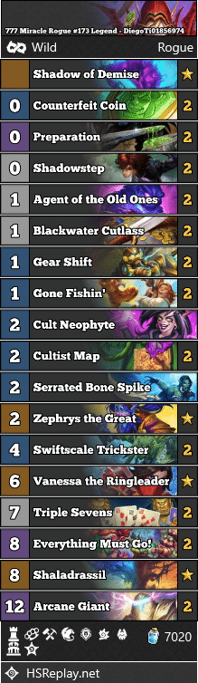 777 Miracle Rogue #173 Legend - DiegoTi01856974