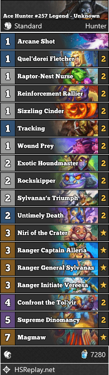 Ace Hunter #257 Legend - Unknown