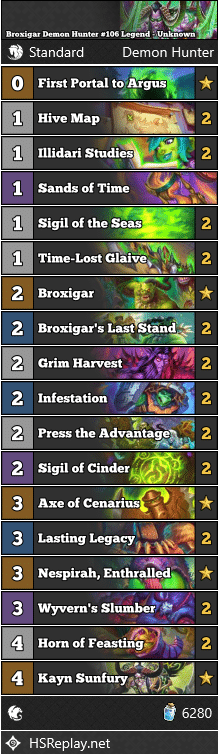 Broxigar Demon Hunter #106 Legend - Unknown