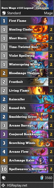 Burn Mage #110 Legend - Unknown