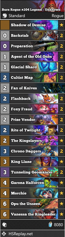 Burn Rogue #204 Legend - Unknown