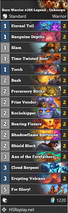 Burn Warrior #266 Legend - Unknown