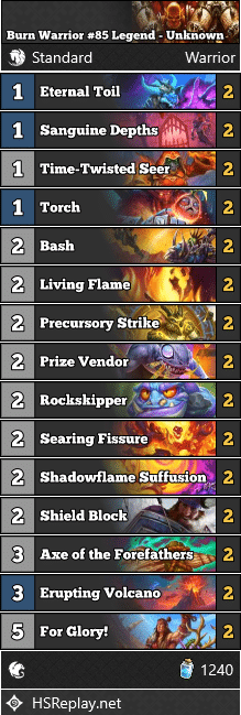 Burn Warrior #85 Legend - Unknown