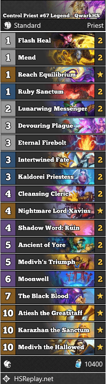 Control Priest #67 Legend - QwarkHS